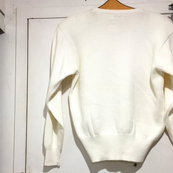 VINTAGE SPANNER IMPORTS KNIT FLORAL PATCHWORK SWEATERS SIZE S - Picture 3 of 11